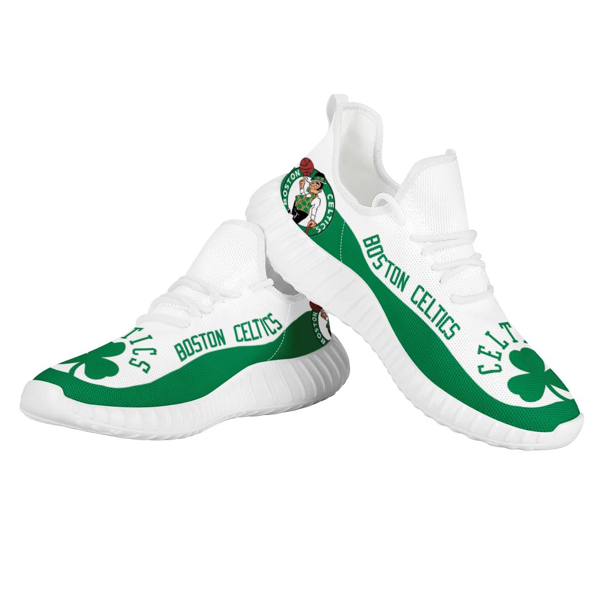 Women's Boston Celtics Mesh Knit Sneakers/Shoes 002